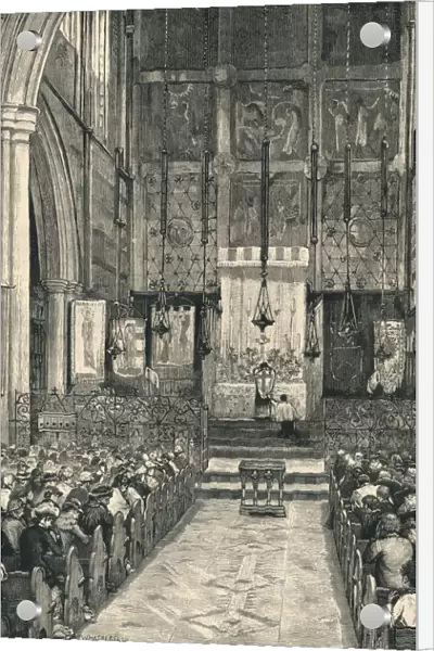 Interior of St. Albans Church, Holborn, late 19th century. Creator: William Hatherell