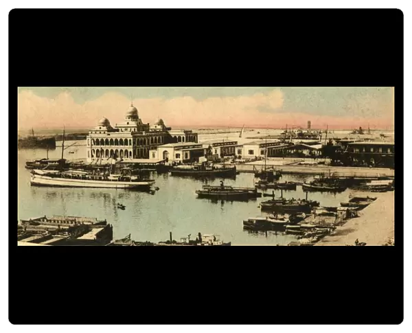 Port Said. - The entrance to the canal and Offices to the Company, c1918-c1939