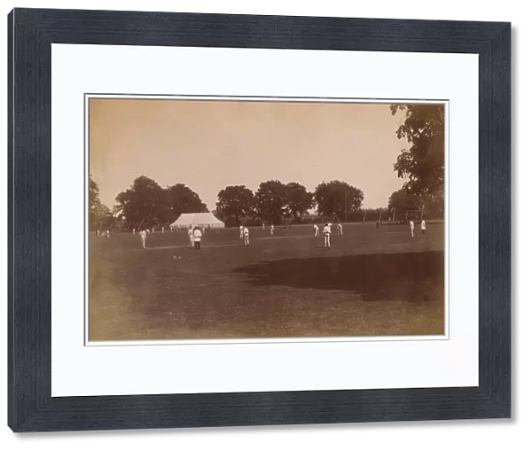 Cricket match, late 19th-early 20th century. Creator: Unknown