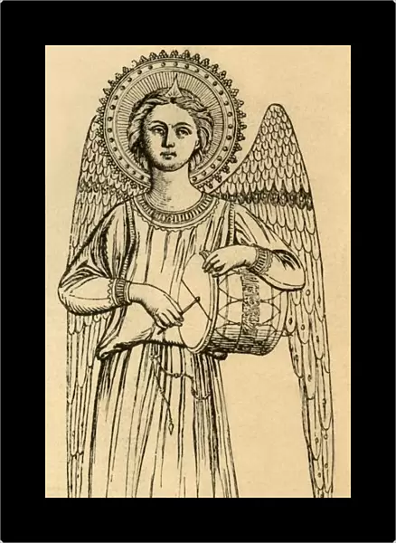 Outline Copy of an Angel Painted by Fra Angelico, 1881. Creator: Unknown
