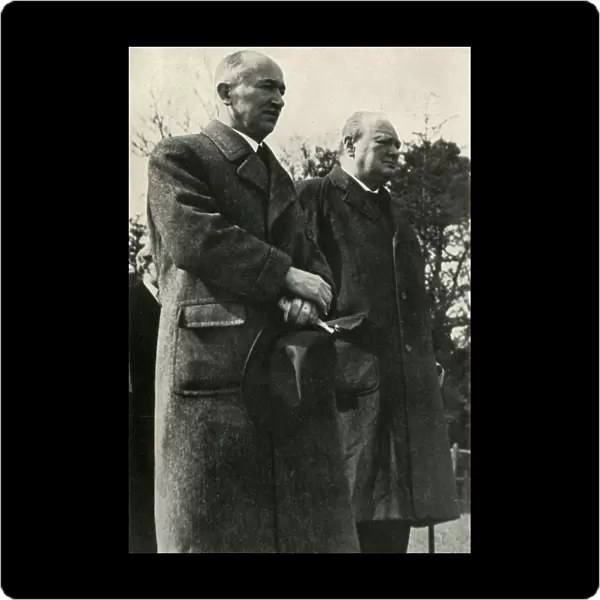 Winston Churchill and President Benes, c1940s, (1947). Creator: Unknown