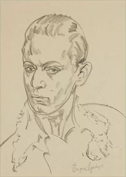 Portrait of the ballet dancer and choreographer Sergey Lifar (1905-1986). Artist: Grigoriev