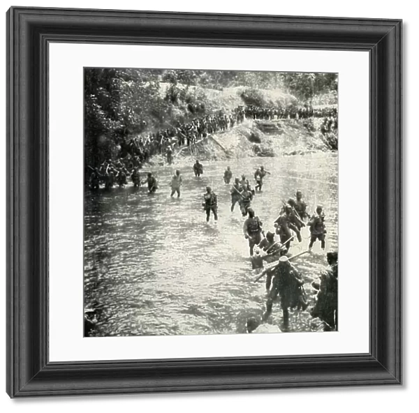 The Kings African Rifles Crossing The Ruwu River, German East Africa, (1919). Creator: Unknown