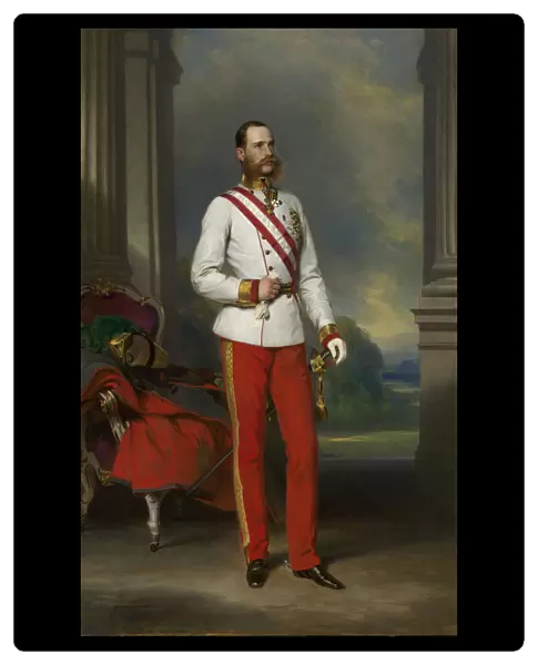 Portrait of Franz Joseph I of Austria, 1865. Creator: Winterhalter, Franz Xavier (1805-1873)