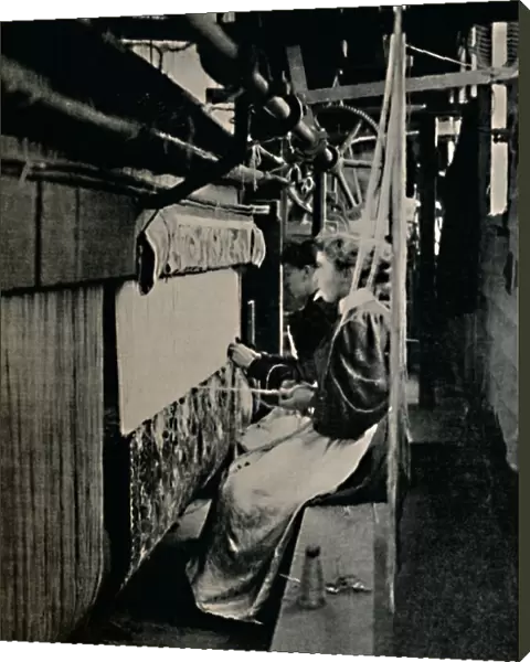 Hammersmith Carpet Weaving at Merton Abbey Works, . Creator: Unknown