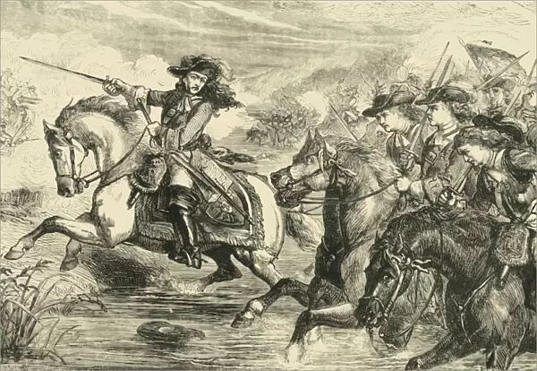 William III. At the Battle of the Boyne, (1690), 1890. Creator: Unknown