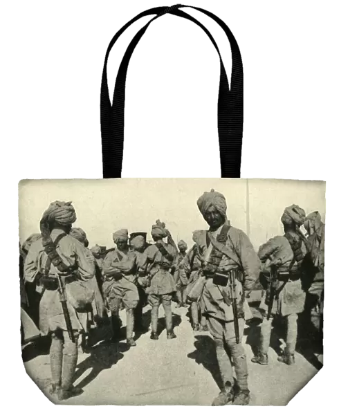 Troops of the Sirhind Brigade, Flanders, First World War, 1914, (c1920). Creator: Unknown