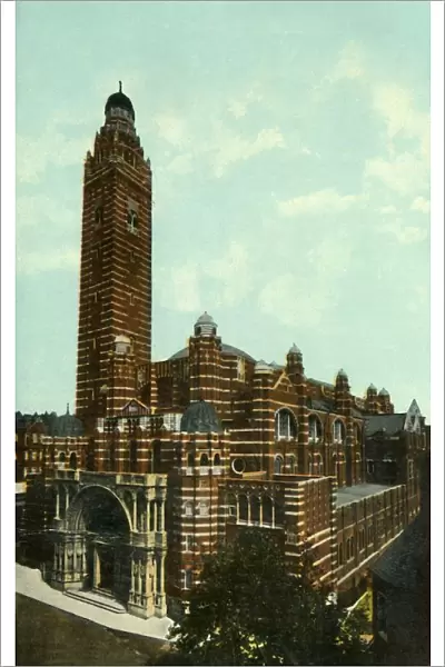Westminster Cathedral, London, c1910. Creator: Unknown