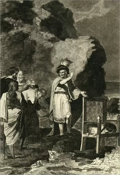Canute Reproving His Courtiers, 18th-19th century. Creator: Unknown