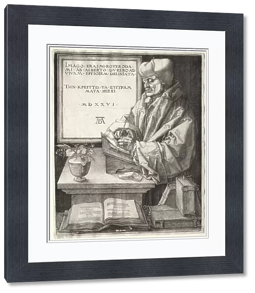 Desiderius Erasmus of Rotterdam, 1526. Creator: Albrecht Dürer (German, 1471-1528)