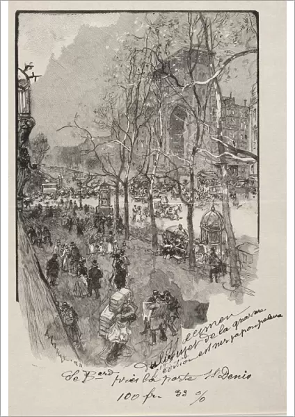 Les Boulevards, pres de la Porte St. Denis. Creator: Auguste Louis Lepere (French