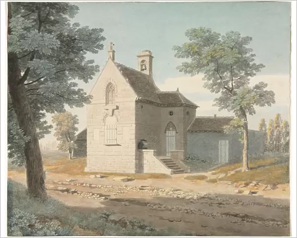 Church by a Road, late 1700s-1800s. Creator: Jean Lubin Vauzelle (French, 1776-aft 1837)
