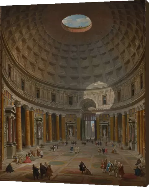 Interior of the Pantheon, Rome, 1747. Creator: Giovanni Paolo Panini (Italian, 1691-1765)