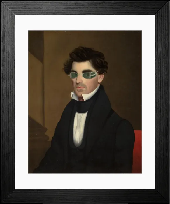 Framed Print : Nathaniel Olds, 1837 Print: A Portrait of an Industrialist Framed Print : Nathaniel Olds, 1837 Print: A Portrait of an Industrialist