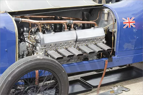 1925 Sunbeam 350 hp engine at Pendine Sands 2015. Creator: Unknown
