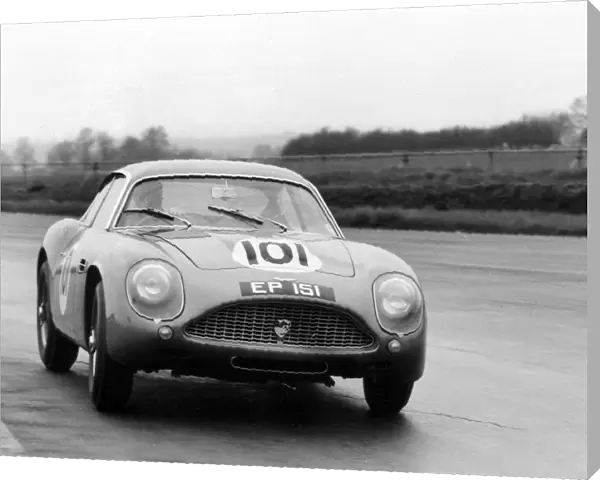 Aston Martin DB4 Zagato at speed. Creator: Unknown