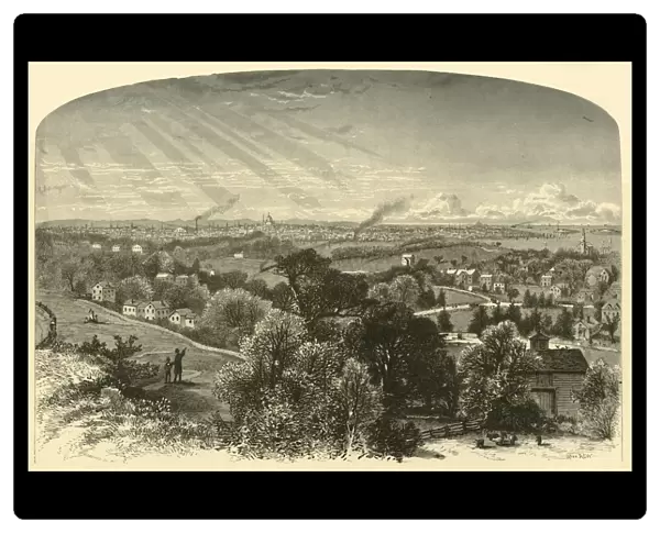 Boston, from Mount Bowdoin, 1874. Creator: W. Roberts