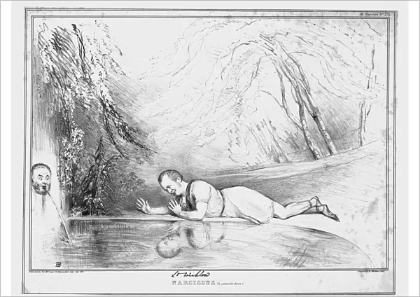 Narcissus (by particular desire. ), 1833. Creator: John Doyle
