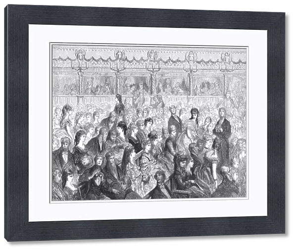 The Stalls - Covent Garden Opera, 1872. Creator: Gustave Doré