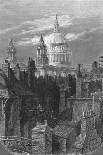 St. Pauls from the Brewery Bridge, 1872. Creator: Gustave Doré