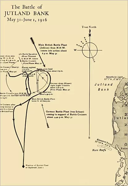 The Battle of Jutland Bank, May 31-June 1, 1916, (c1920). Creator: Unknown