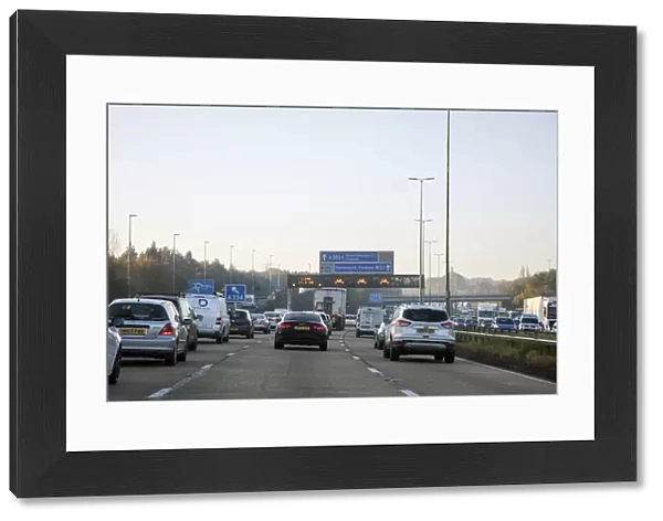 M27 motorway during morning rush-hour 2017. Creator: Unknown