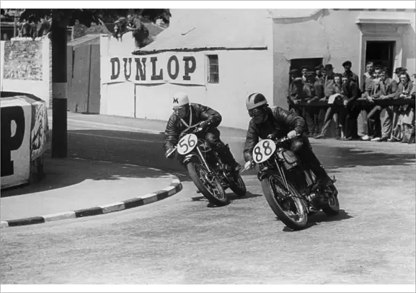 Matchless & Norton 1948 Isle of Man Clubmans Tourist Trophy race. Creator: Unknown