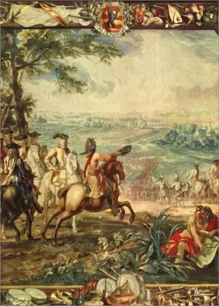 Marlborough at the Battle of Oudenarde, 1708, (1944). Creator: Unknown