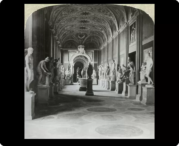 Gallery of statues in the Vatican, c1909. Creator: Unknown