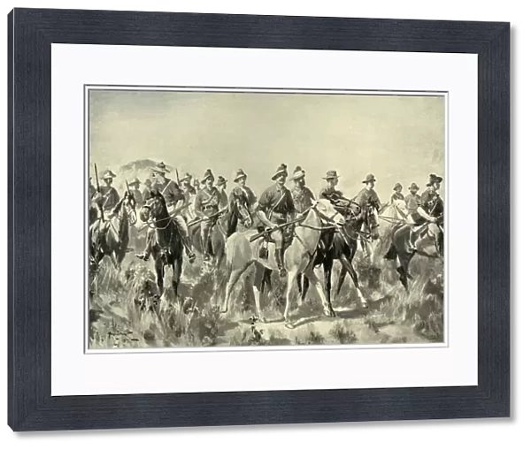 Australian Bushmen on the March, 1901. Creator: Allan Stewart