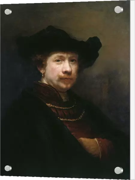 Self-Portrait in a Flat Cap, 1642. Creator: Rembrandt van Rhijn (1606-1669)