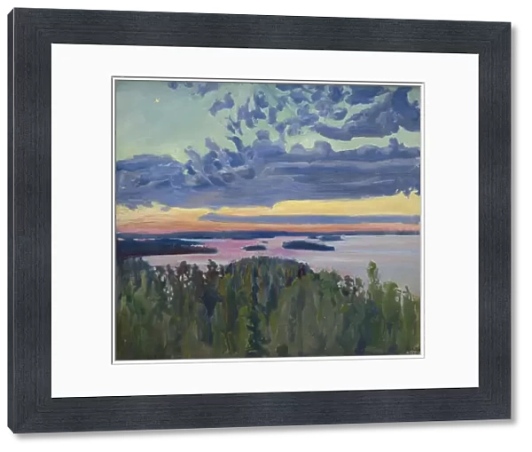 Sunset over a Lake. Creator: Gallen-Kallela, Akseli (1865-1931)
