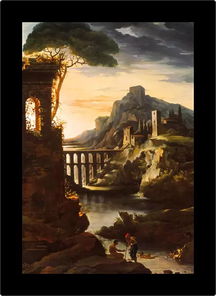Evening: Landscape with an Aqueduct, 1818. Creator: Theodore Gericault