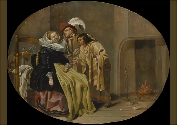 A Couple in an Interior with a Gypsy Fortune-Teller, ca. 1632-33. Creator: Jacob Duck
