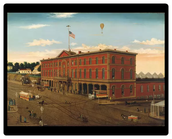 The Third Avenue Railroad Depot, ca. 1859-60. Creator: William H Schenck