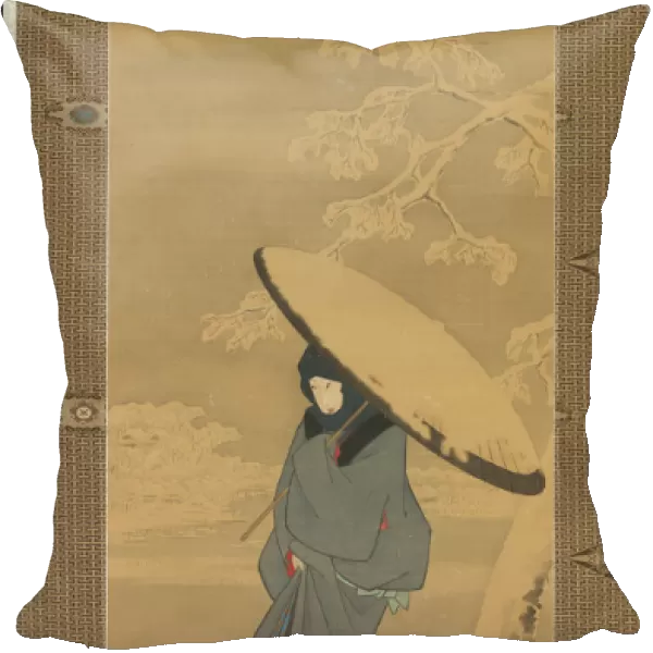 Woman Walking in the Snow, 1840s-early 1850s. Creator: Ando Hiroshige