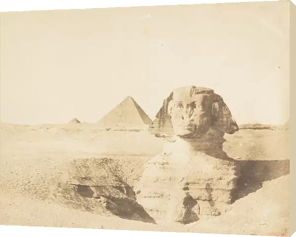Vue du grand Sphinx et de la grande pyramide de Menkazeh (Mycerinus), December 1849