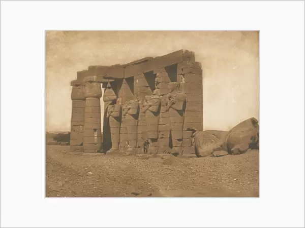 Colosses du Ramesseum, 1850. Creator: Maxime du Camp