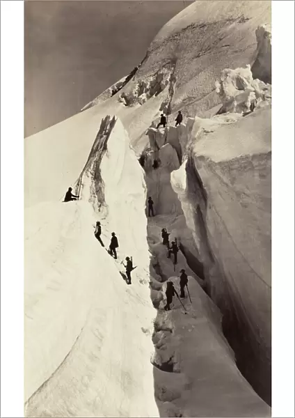 [The Ascent of Mont Blanc], 1861. Creator: Auguste-Rosalie Bisson