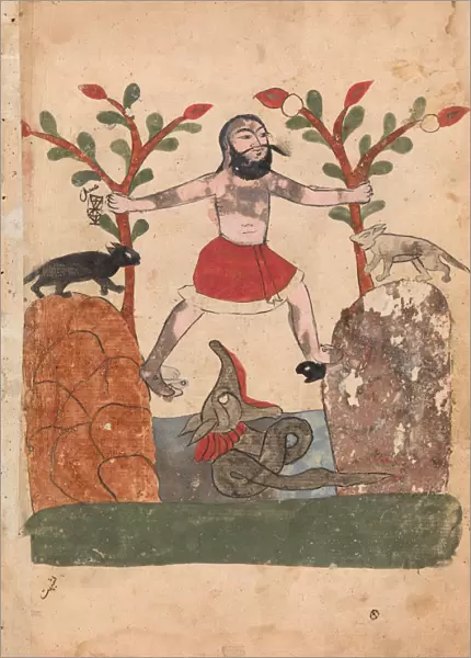 Mans Fate or the Man Taking Refuge in a Well Inhabited by a Dragon, Folio