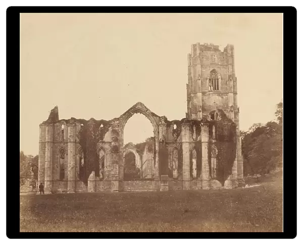 Fountains Abbey. The Chapel of the Nine Alters, Exterior, 1850s. Creator: Joseph Cundall