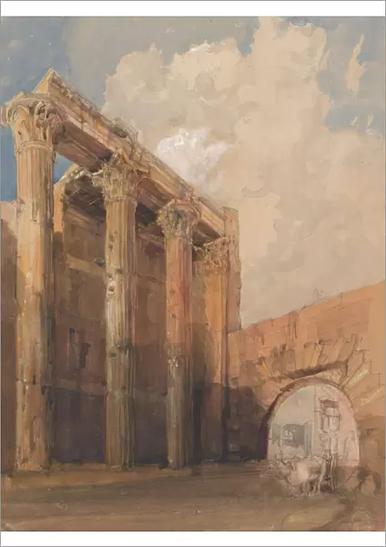 Temple of Mars Ultor, Rome, 1840-45. Creator: James Holland