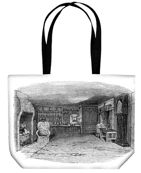 The room in which Burns was born, 1844. Creator: Unknown