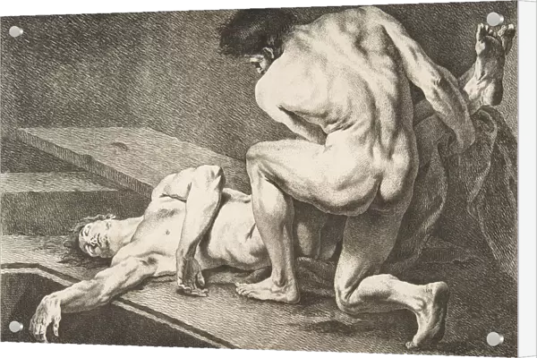 An 'Academie': One Man Lifting the Legs of Another Man, 1742-43