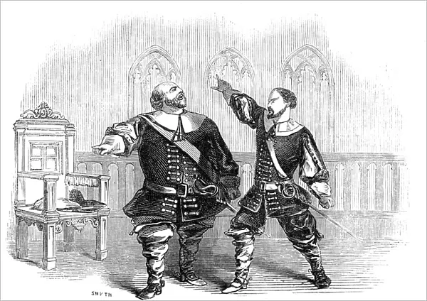 Scene from 'I Puritani', at Her Majestys Theatre - Lablache and Fornasari