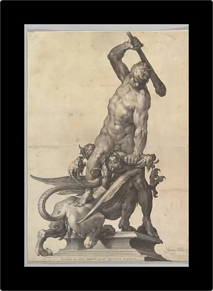 Hercules Slaying the Hydra, ca. 1602. Creator: Jan Muller