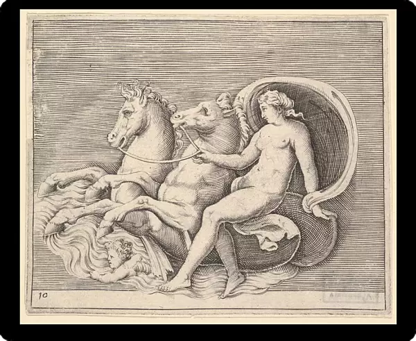 Female Nude with Two Seahorses, published ca. 1599-1622. Creator: Unknown