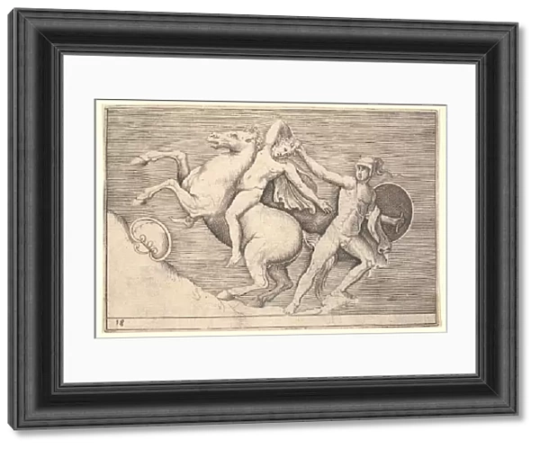 Warrior Pulling a Rider from His Horse, from 'Ex Antiquis Camorum et Ge