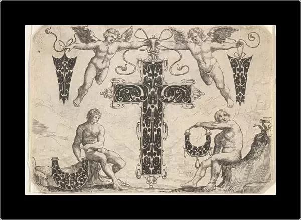 Cross-shaped Pendant and Four Other Motifs, 1622. Creator: Giovanni Battista Costantini
