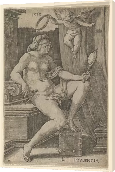 Prudence, from the series The Seven Virtues, 1530. Creator: Lucas van Leyden